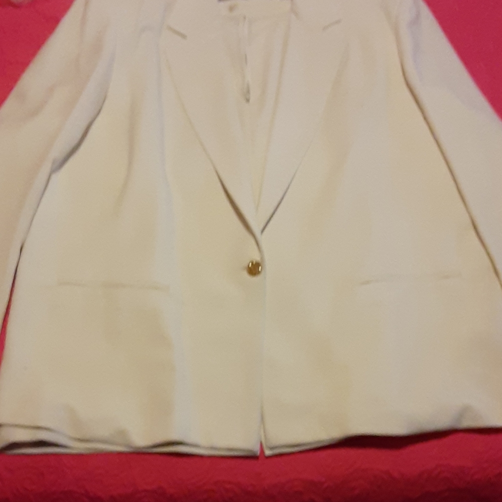 2 piece white ladies suit
